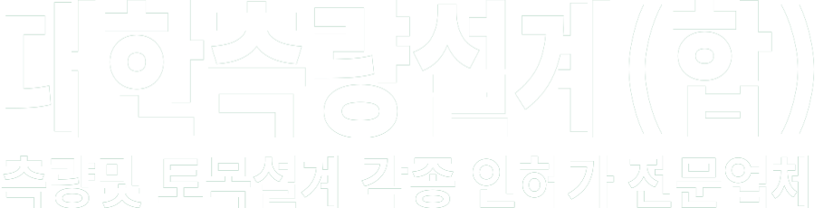 대한측량설계 화이트 로고 이미지